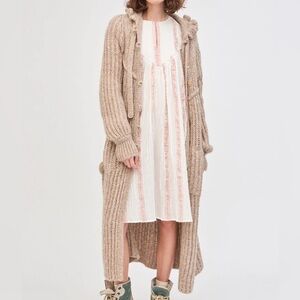 Antik Batik JULIA SHINY STRIPED DRESS in white NWT